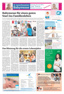 Babymesse für einen guten Start ins Familienleben