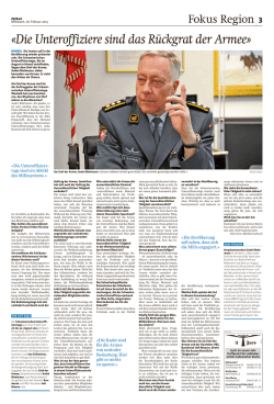 Die Unteroffiziere sind das R&uuml;ckgrat der Armee