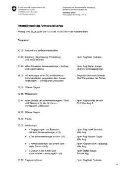 Informationstag Armeeseelsorge