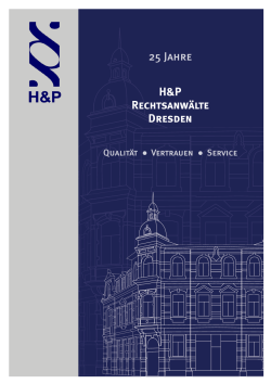 25 Jahre H&P Rechtsanwälte Dresden – Holzhauser & Partner