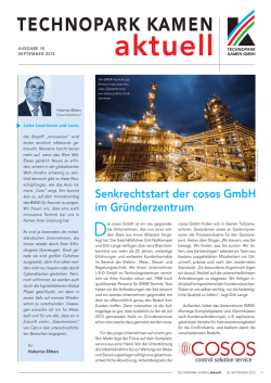 TECHNOPARK KAMEN aktuell Ausgabe September 2015 (PDF