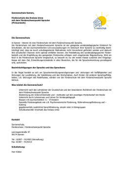 Die Sonnenschule in Kamen