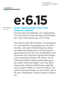e:6.15 Damit &Uuml;berstunden nicht zum Problem werden
