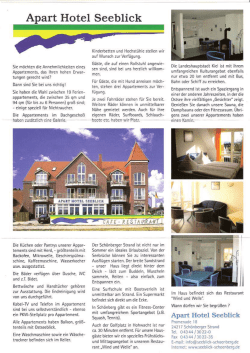 Zum Apart Hotel Flyer - Apart Hotel Seeblick|Schoenberger Strand