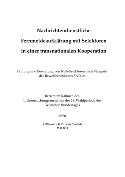 Nachrichtendienstliche Fernmeldeaufklärung mit