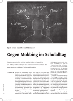 Gegen Mobbing im Schulalltag