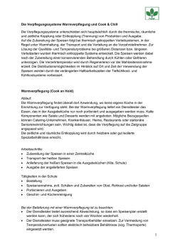 Die Verpflegungssysteme Warmverpflegung und