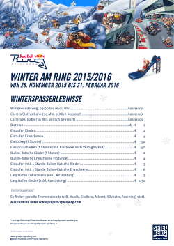 Winter am ring 2015/2016