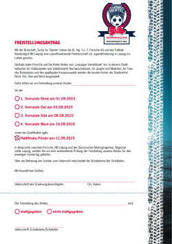 freistellungsantrag - Leipziger Viertelfinale
