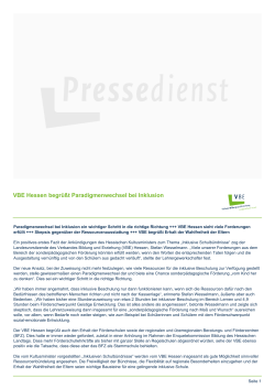 None VBE Hessen | VBE Hessen begrüßt Paradigmenwechsel bei