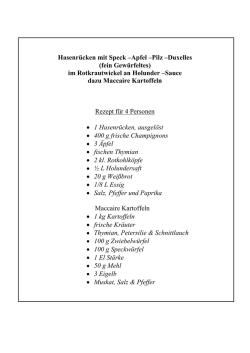 Hasenr&uuml;cken mit Speck