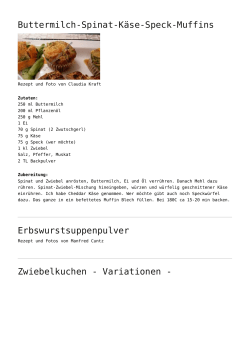 Buttermilch-Spinat-Käse-Speck-Muffins,Erbswurstsuppenpulver