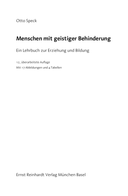 Dr. phil. Otto Speck - Ernst Reinhardt Verlag