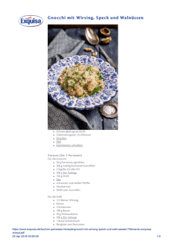 Gnocchi mit Wirsing, Speck und Waln&uuml;ssen