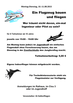 Ein Flugzeug bauen und fliegen