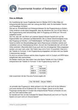 Vne vs Altitude - EAS Experimental Aviation of Switzerland