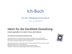 Ich-Buch &Uuml;bergang Schule-Beruf