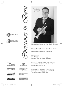 Flyer - Brass Band Berner Oberland