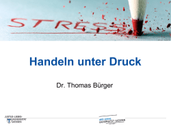 Handout Handeln unter Druck T. B&uuml;rger