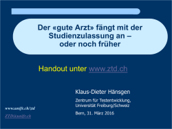 Eignungstest f&uuml;r das Medizinstudium in der Schweiz EMS 1999