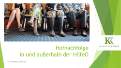 Hofnachfolge in und au&szlig;erhalb der H&ouml;feO