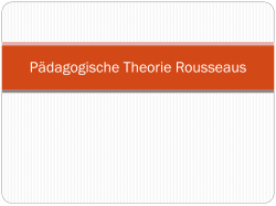 Pädagogische Theorie Rousseaus
