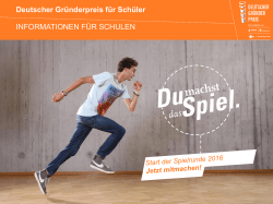 PowerPoint-Präsentation - Deutscher Gründerpreis für Schüler