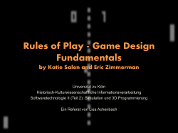 Rules of Play - Historisch-Kulturwissenschaftliche