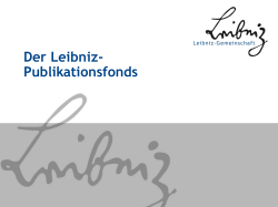 Langfassung - Leibniz Gemeinschaft