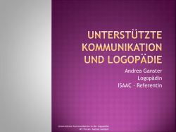 Unterst&uuml;tzte Kommunikation und Logop&auml;die