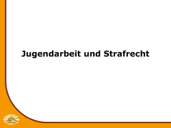 Jugendarbeit und Strafrecht