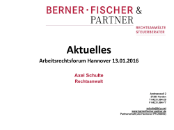 PowerPoint-Präsentation - Arbeitsrechtsforum | Hannover