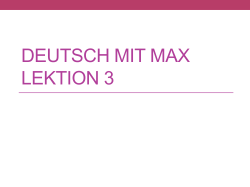 Deutsch mit max lektion 3
