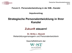 PowerPoint-Präsentation - Bildungsmanagement Dr. Britta von Bezold