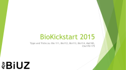 BioKickstart 2014