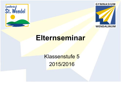Präsentation Elternseminar 2015/16