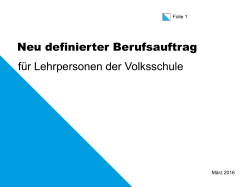 PowerPoint-Präsentation - Volksschulamt
