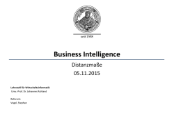 Distanzma&szlig;e - Lehrstuhl f&uuml;r Wirtschaftsinformatik