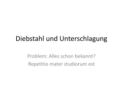Diebstahl und Unterschlagung