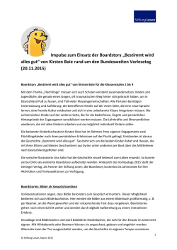 Impulse zum Einsatz der Boardstory &bdquo;Bestimmt wird alles gut&ldquo; von