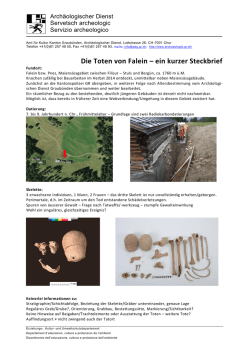 Die Toten von Falein &ndash; ein kurzer Steckbrief