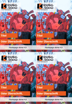 DinA6 Flyer auf DinA4 - Kolpingjugend DV Aachen