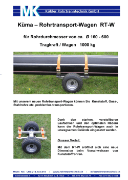 Küma – Rohrtransport-Wagen RT-W
