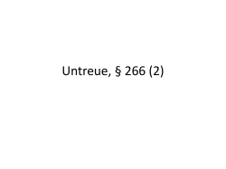 Untreue, § 266 (2)