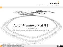 Actor Framework at GSI