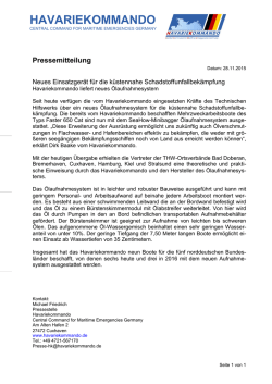 Havariekommando liefert neues &Ouml;laufnahmesystem - Wasser