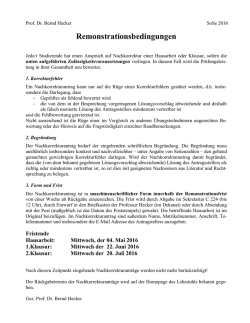 Jede/r Studierende hat einen Anspruch auf Nachkorrektur einer