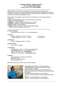 Heilende Stimme - sing dich gesund