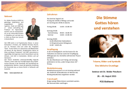 Die Stimme Gottes h&ouml;ren und verstehen - FCG