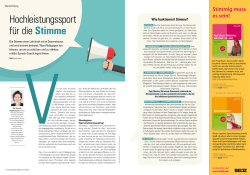 Hochleistungssport f&uuml;r die Stimme